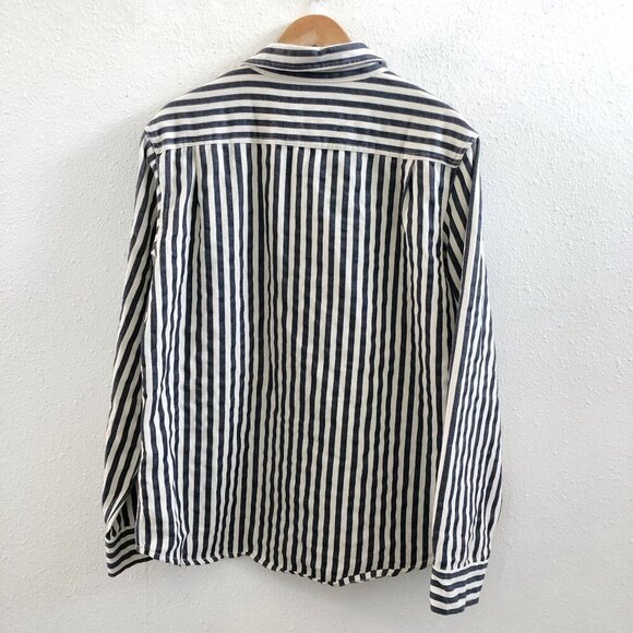 OKONKWO Long Sleeve Striped Button Down Shirt Size 2XL - Picture 2 of 9